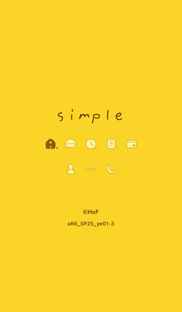 [LINE着せ替え] a66_25_イエロー1-3の画像1