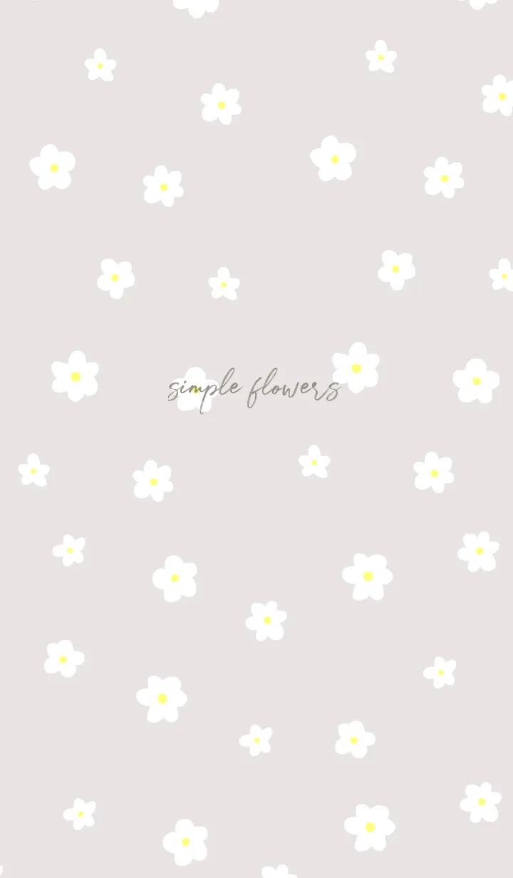 [LINE着せ替え] 小花柄 -グレーベージュ-の画像1