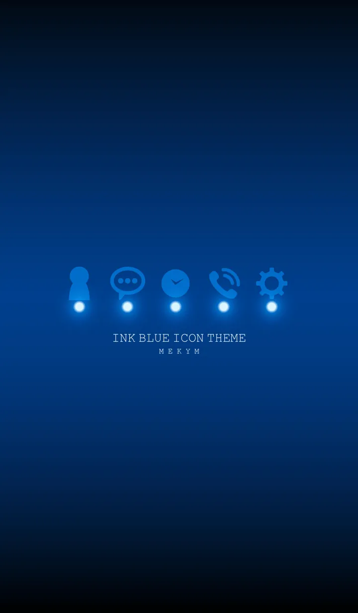 [LINE着せ替え] INK BLUE ICON THEME -MEKYM-の画像1