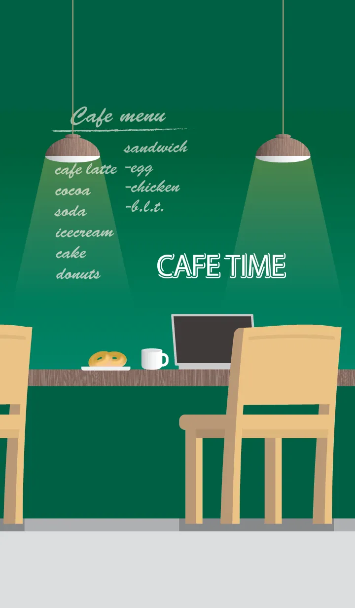 relax at a cafeの着せ替えメイン画像