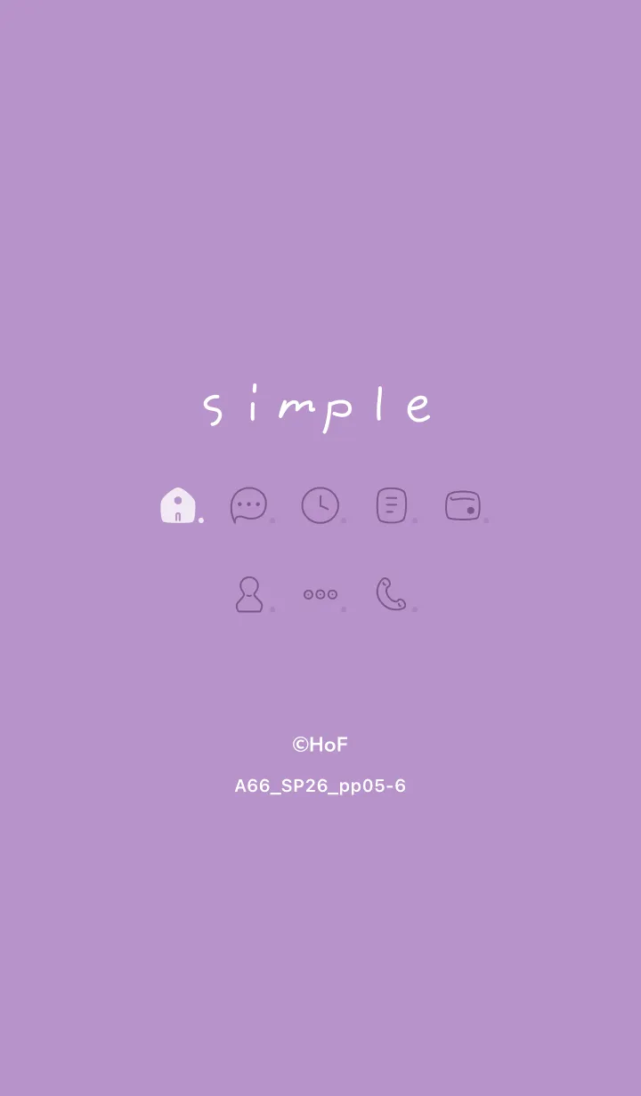 [LINE着せ替え] A66.26_パープル5-6の画像1