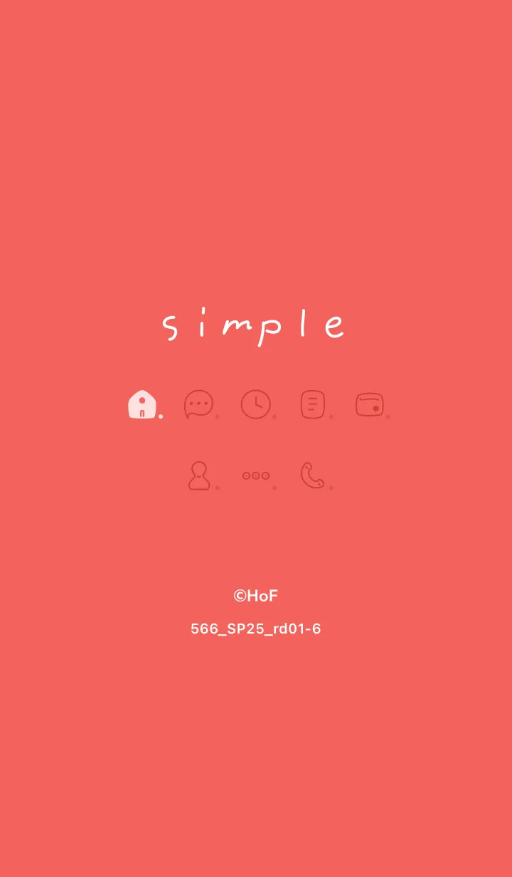 [LINE着せ替え] 566.25_レッド1-6の画像1