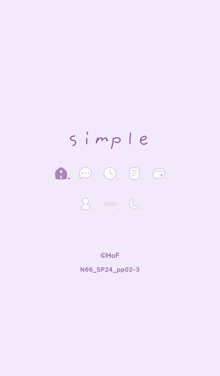 [LINE着せ替え] N66_24_パープル2-3の画像1