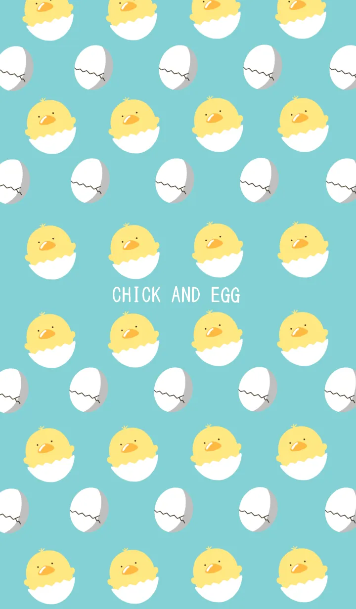 [LINE着せ替え] ひよこと卵の着せかえ ライトブルーの画像1