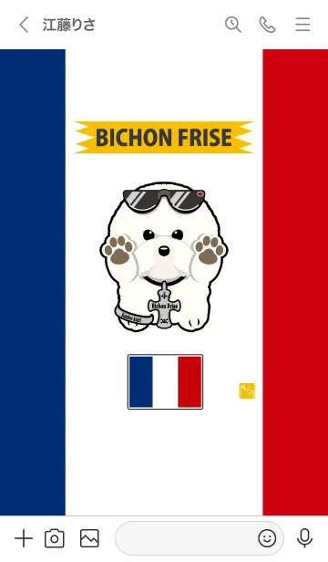 [LINE着せ替え] ビションフリーゼ03の画像3