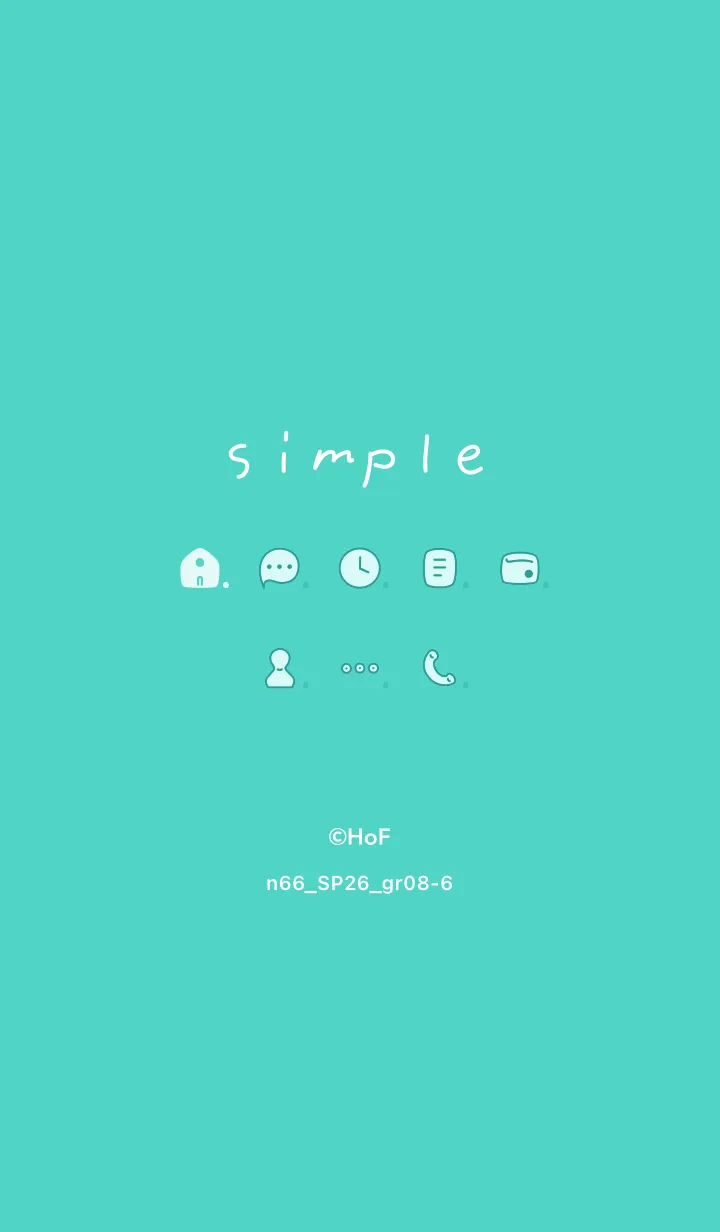 [LINE着せ替え] n66_26_グリーン8-6の画像1