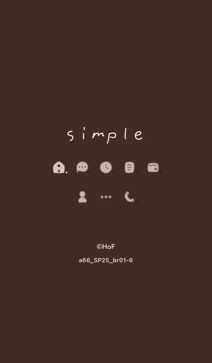 [LINE着せ替え] a66_25_ブラウン1-6の画像1