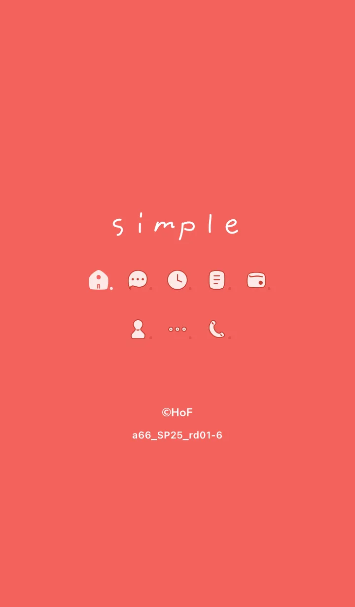 [LINE着せ替え] a66_25_レッド1-6の画像1