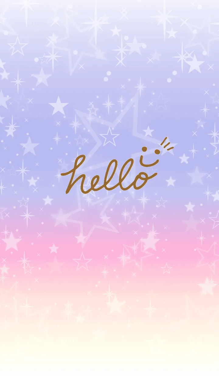 [LINE着せ替え] グラデーション星が輝く-スマイル28-の画像1