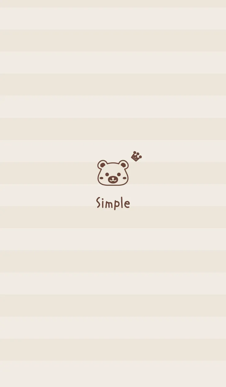 大人可愛いくま王冠＊ブラウンのLINE着せ替え