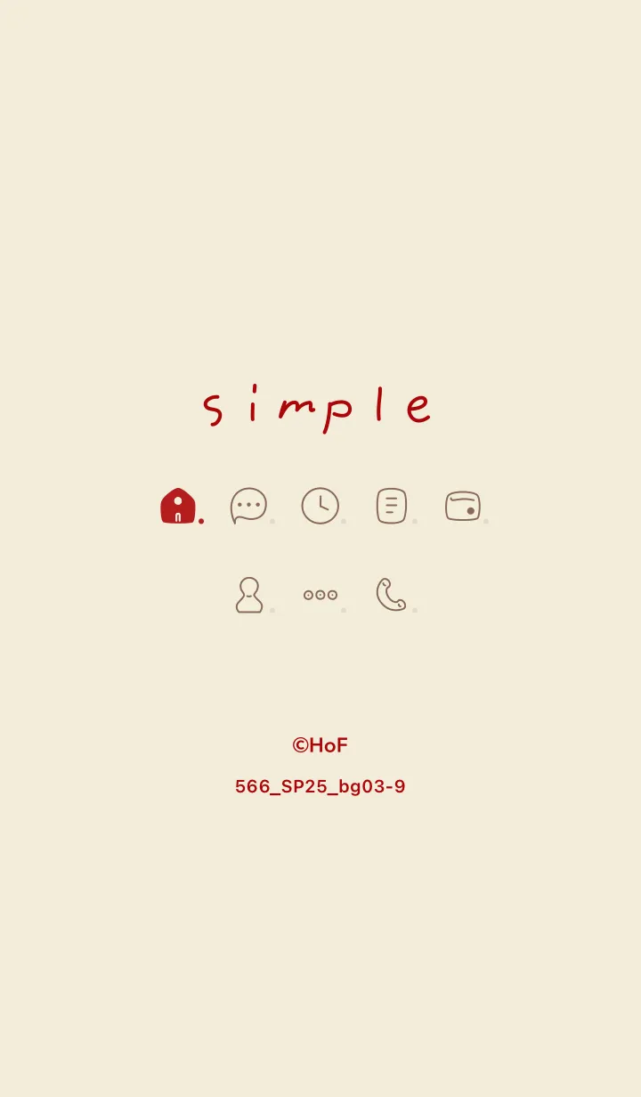 566.25_ベージュ3-9のLINE着せ替え