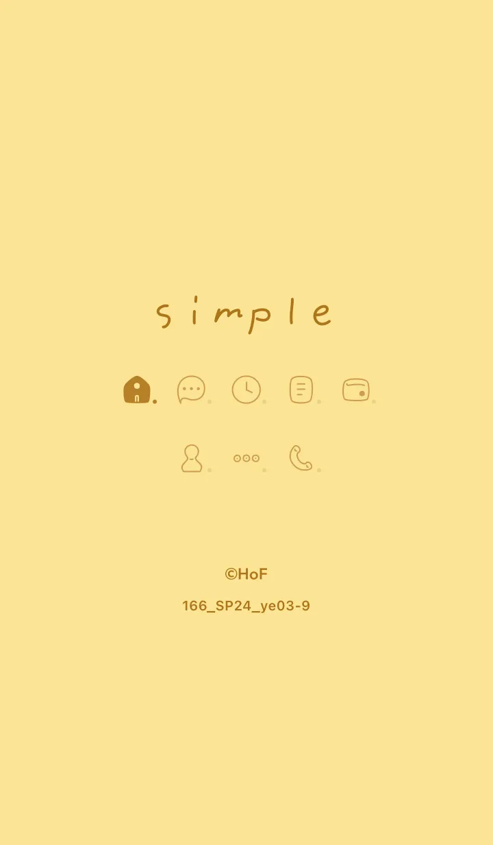 166.24_イエロー3-9のLINE着せ替え