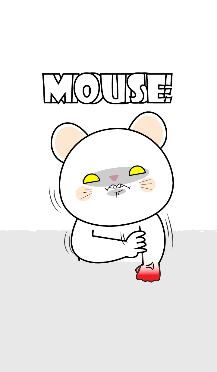 [LINE着せ替え] I'm Argry White  Mouse  Theme (JP)の画像1
