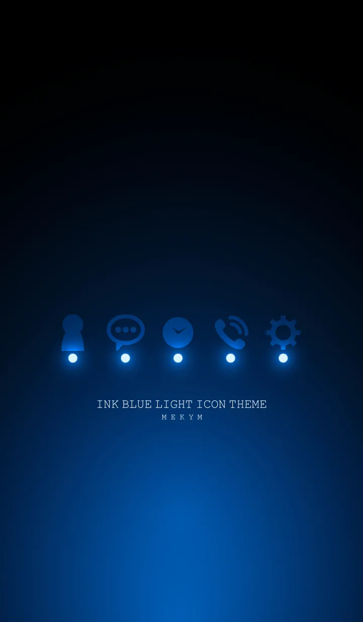 [LINE着せ替え] INK BLUE LIGHT ICON THEMEの画像1