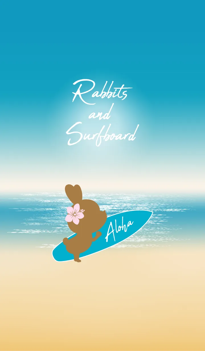 [LINE着せ替え] Rabbits and Surfboard 16の画像1