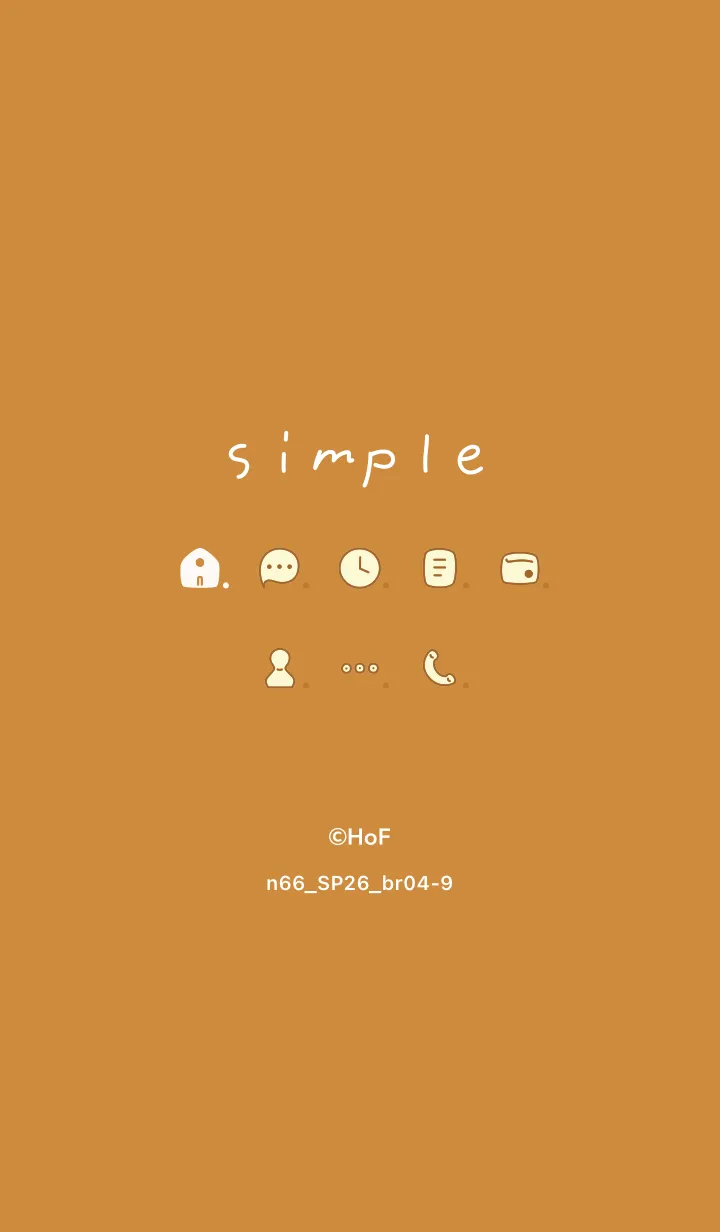 [LINE着せ替え] n66_26_ブラウン4-9の画像1