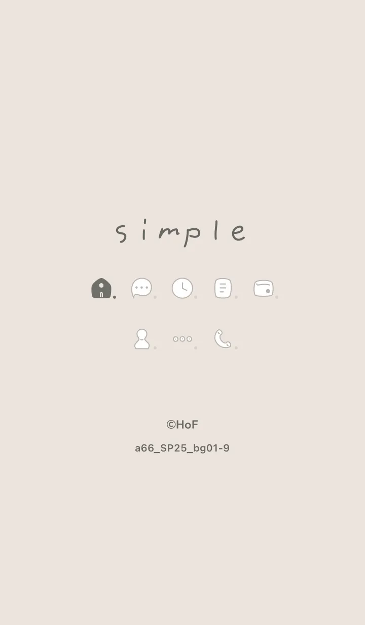 [LINE着せ替え] a66_25_ベージュ1-9の画像1