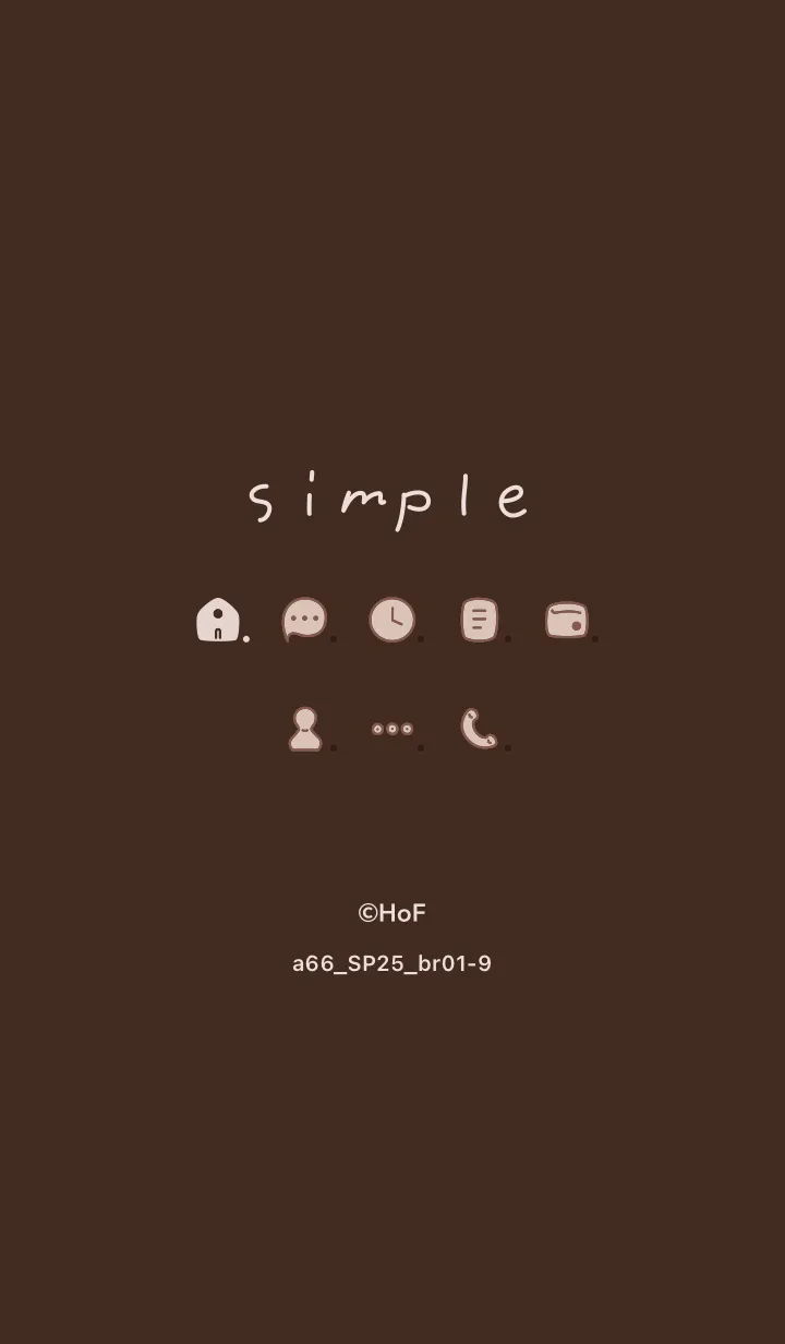 [LINE着せ替え] a66_25_ブラウン1-9の画像1