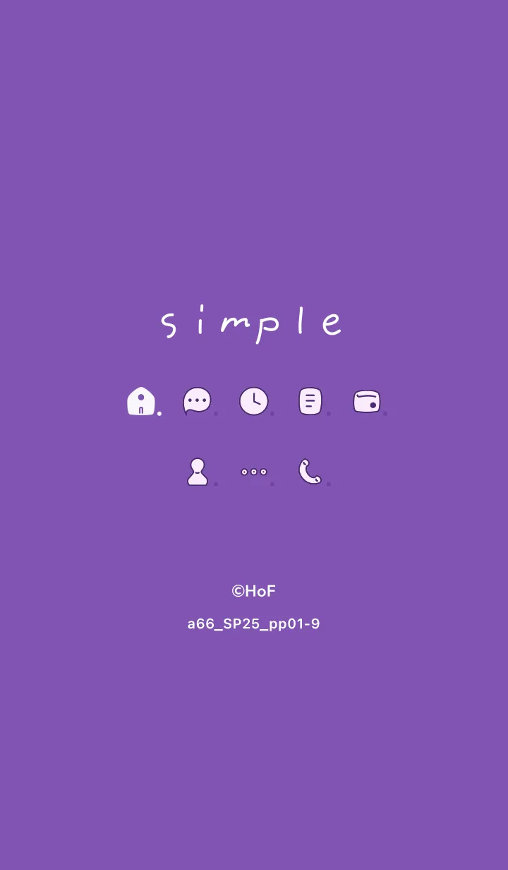 [LINE着せ替え] a66_25_パープル1-9の画像1