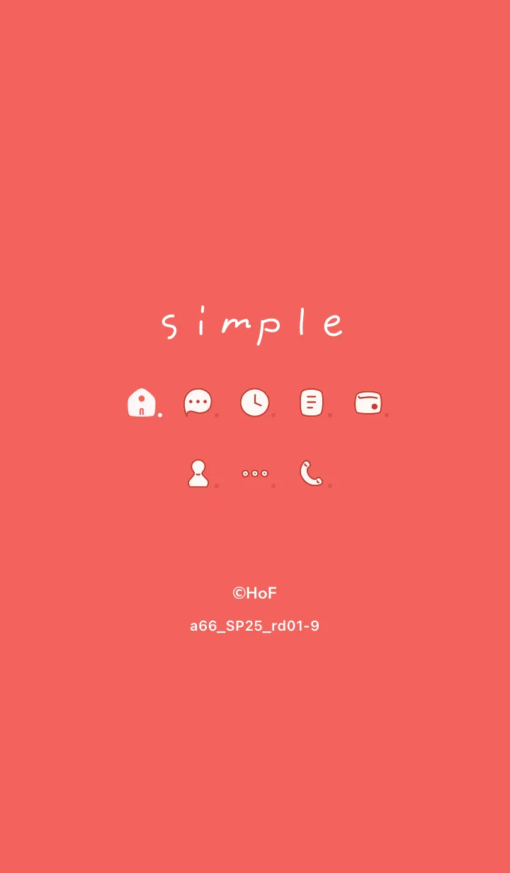 [LINE着せ替え] a66_25_レッド1-9の画像1