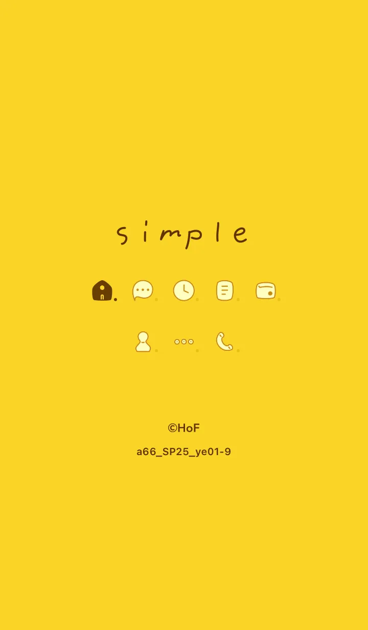 [LINE着せ替え] a66_25_イエロー1-9の画像1