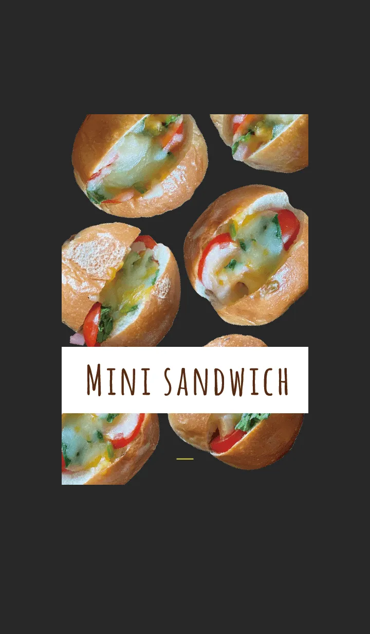 [LINE着せ替え] 黒と黄色 : ミニサンドイッチの画像1