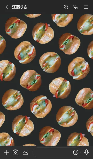 [LINE着せ替え] 黒と黄色 : ミニサンドイッチの画像3