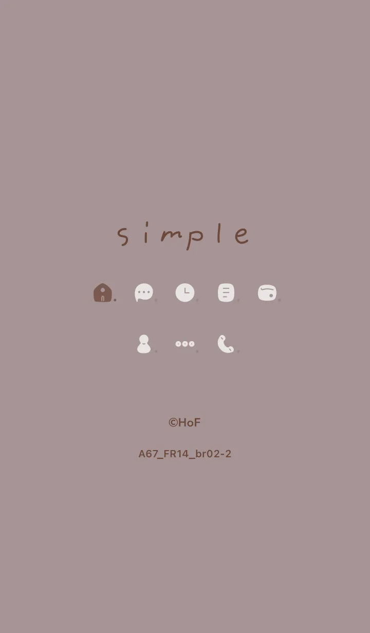 [LINE着せ替え] A67.14_ショコラ ブラウン2-2の画像1