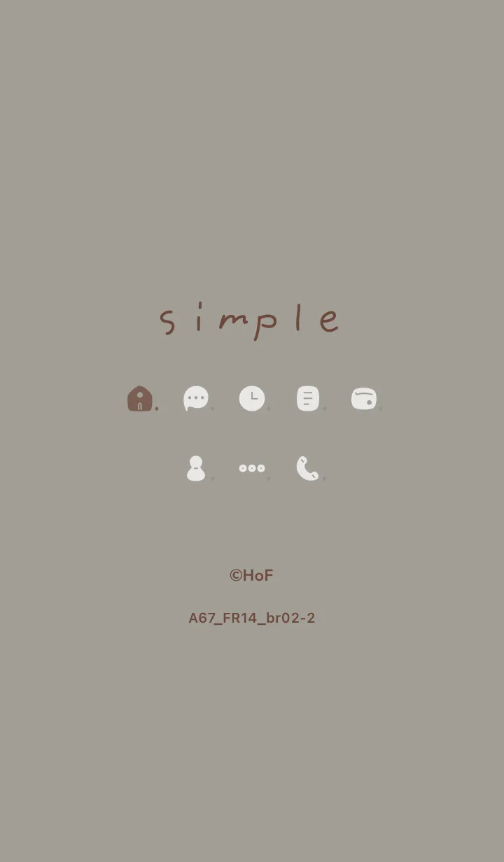 [LINE着せ替え] A67.14_スモーキーアッシュ ブラウン2-2の画像1