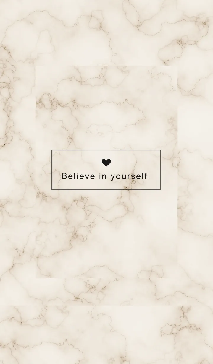 [LINE着せ替え] 「自分を信じて」♥大理石・ベージュ3_1の画像1