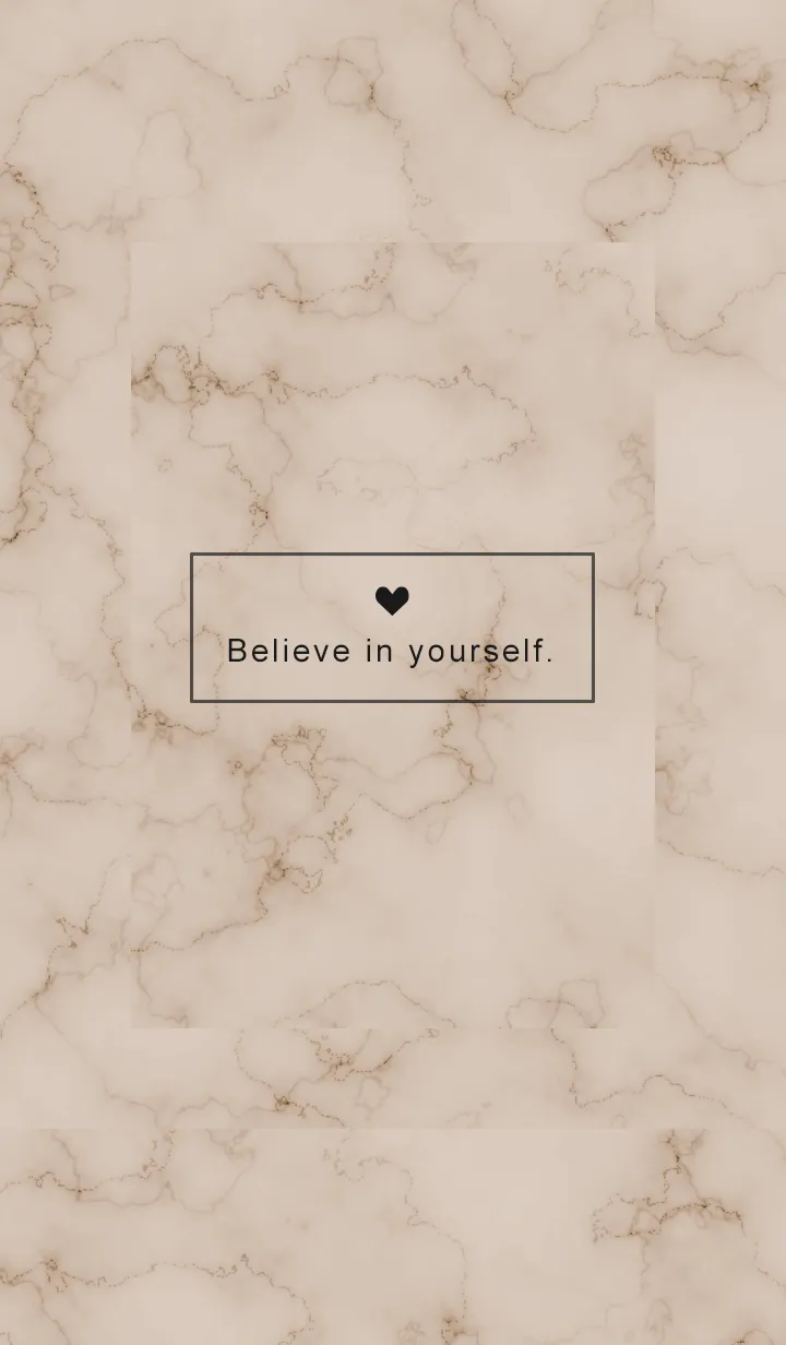 [LINE着せ替え] 「自分を信じて」♥大理石・ブラウン5_1の画像1