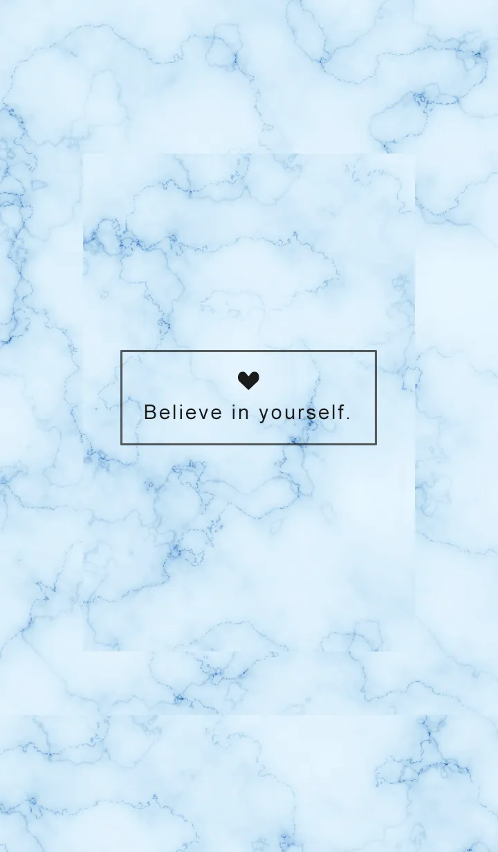 [LINE着せ替え] 「自分を信じて」♥大理石・ブルー3_1の画像1