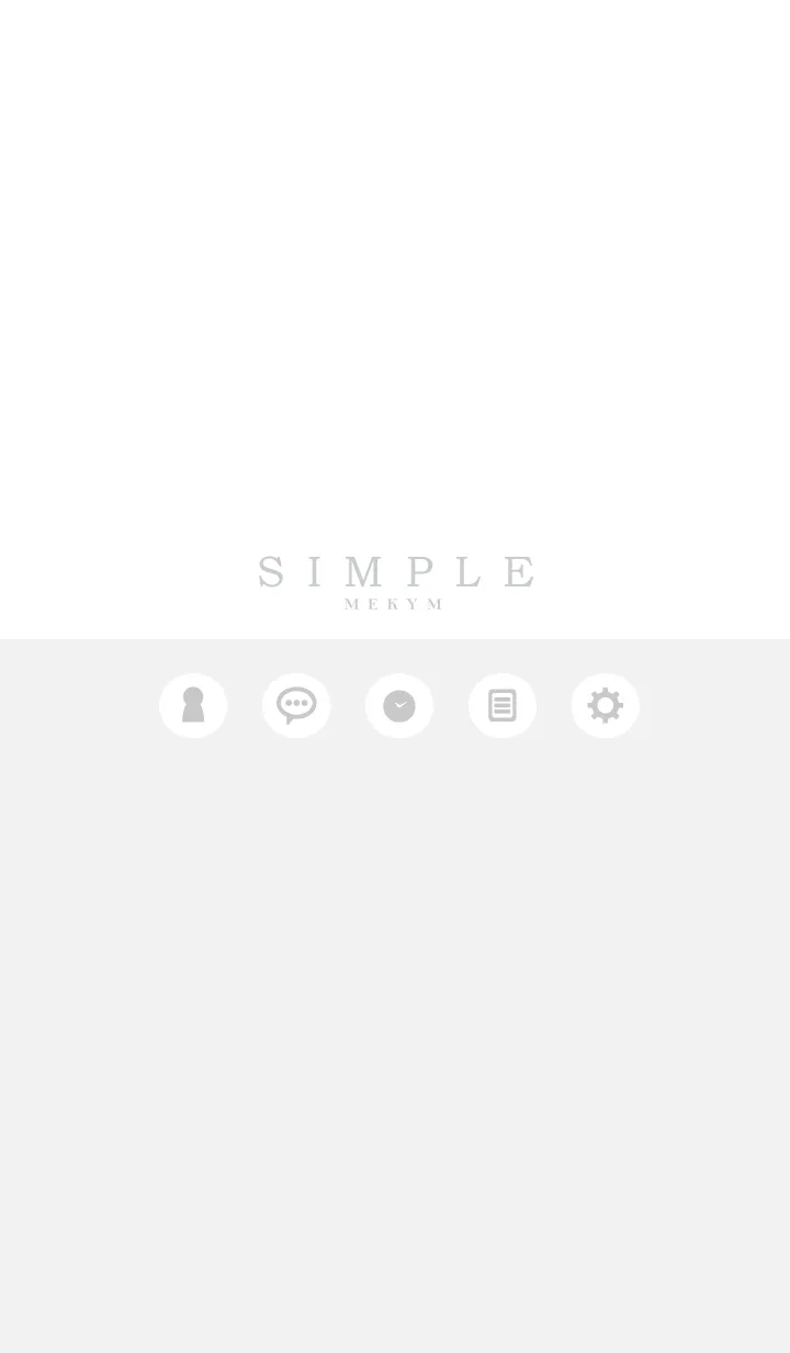 [LINE着せ替え] SIMPLE ICON WHITE-MEKYM 7の画像1