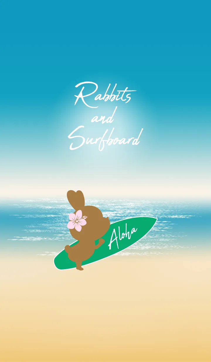 [LINE着せ替え] Rabbits and Surfboard 17の画像1