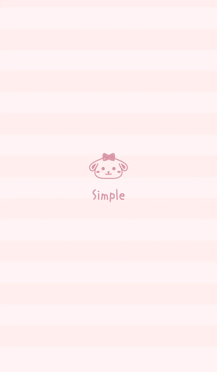 [LINE着せ替え] 大人可愛い犬 リボン＊ピンクの画像1