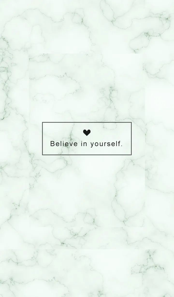 [LINE着せ替え] 「自分を信じて」♥大理石・グリーン6_1の画像1