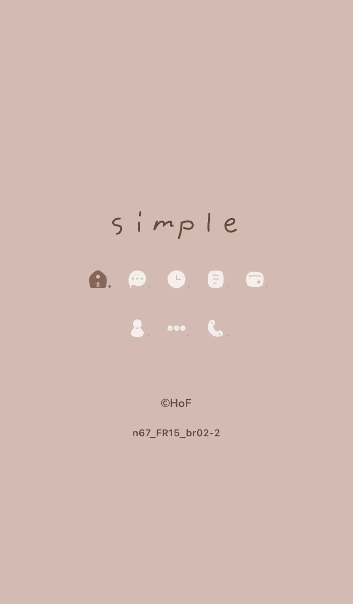 [LINE着せ替え] n67_15_ベージュ ブラウン2-2の画像1