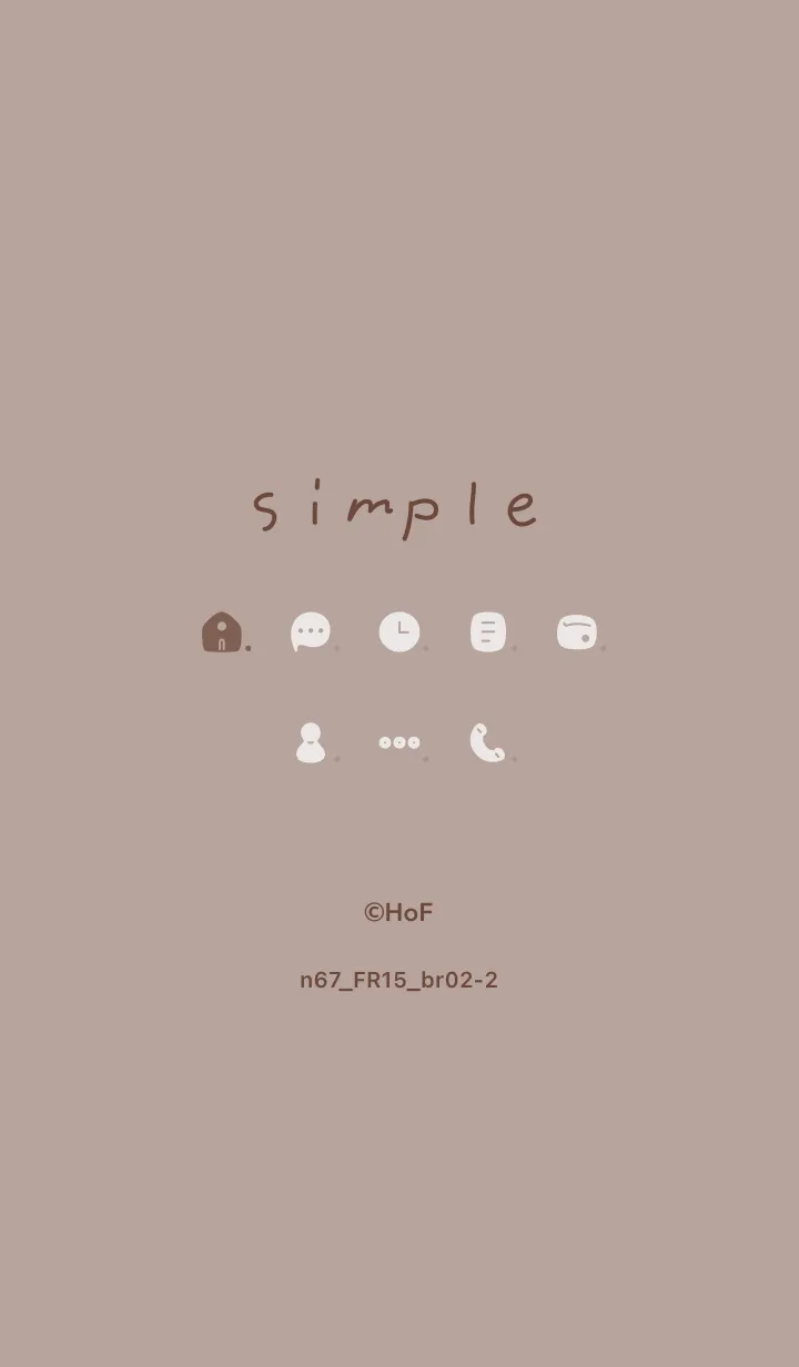 [LINE着せ替え] n67_15_ベージュ2 ブラウン2-2の画像1