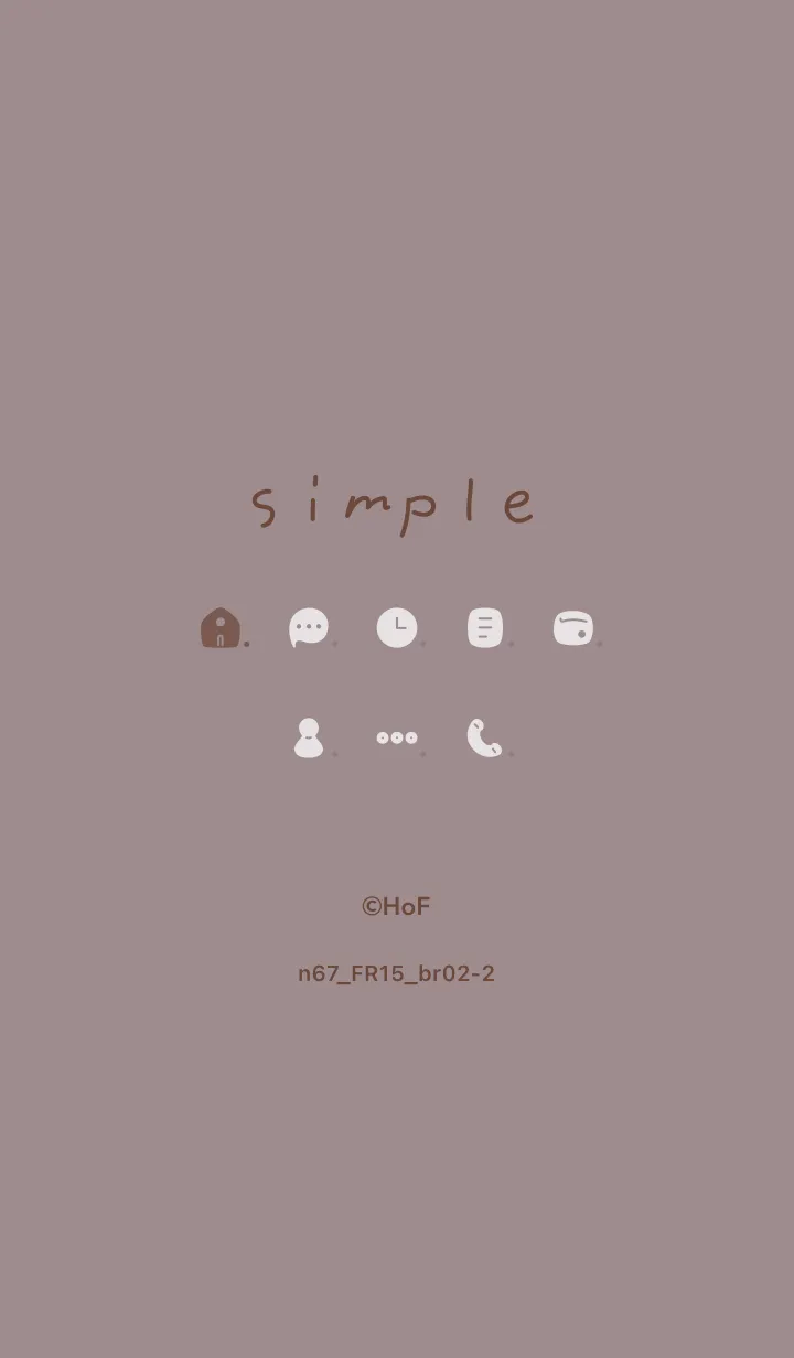 [LINE着せ替え] n67_15_ショコラ ブラウン2-2の画像1