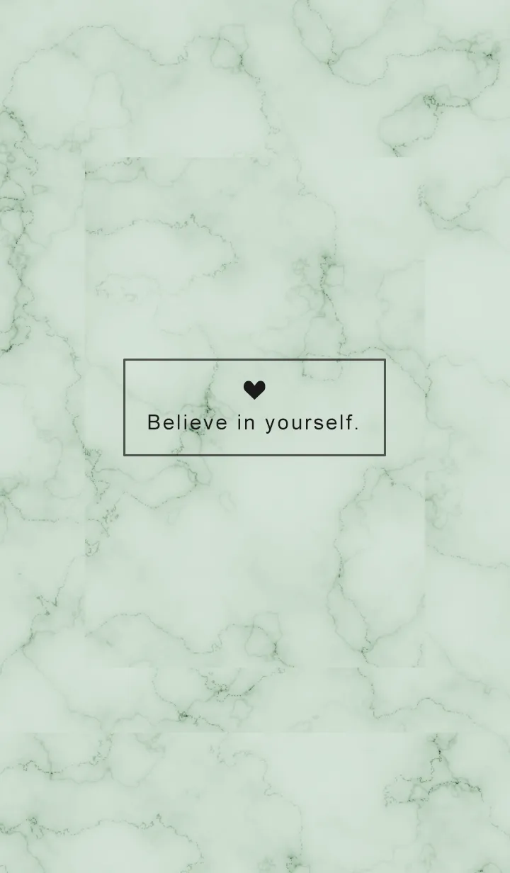 [LINE着せ替え] 「自分を信じて」♥大理石・グリーン7_1の画像1