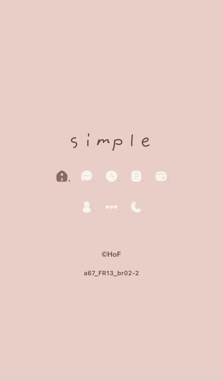 [LINE着せ替え] a67_13_ベージュ ブラウン2-2の画像1