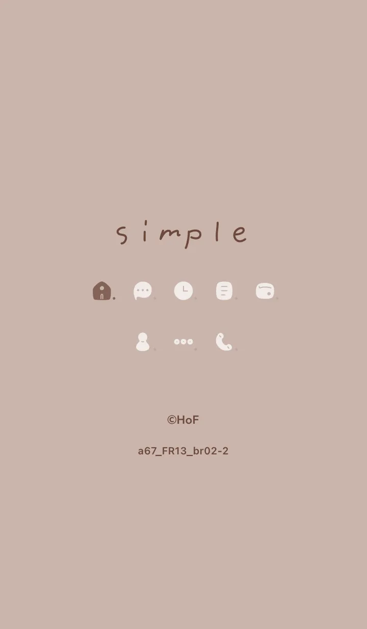 [LINE着せ替え] a67_13_ベージュ2 ブラウン2-2の画像1