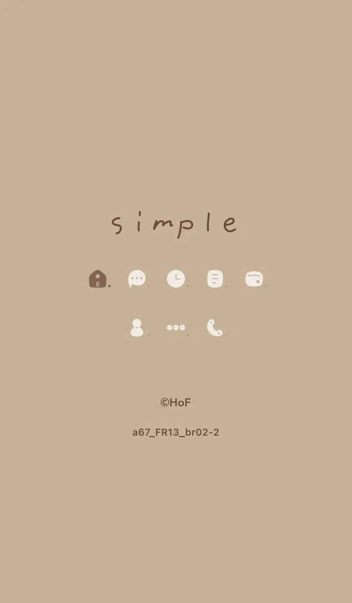 [LINE着せ替え] a67_13_ベージュ4 ブラウン2-2の画像1