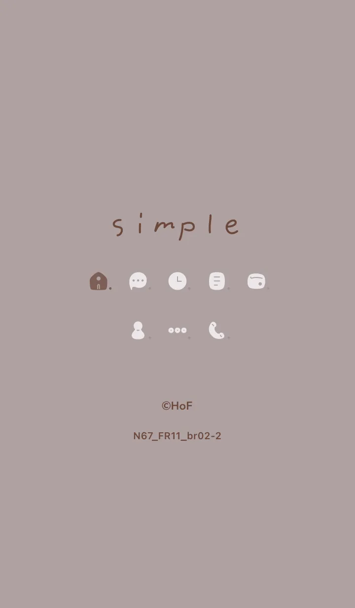 [LINE着せ替え] N67_11_ショコラ ブラウン2-2の画像1