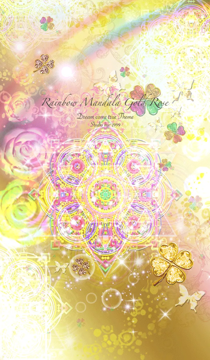 [LINE着せ替え] 運気を最強にするゴールド曼荼羅とバラ2の画像1