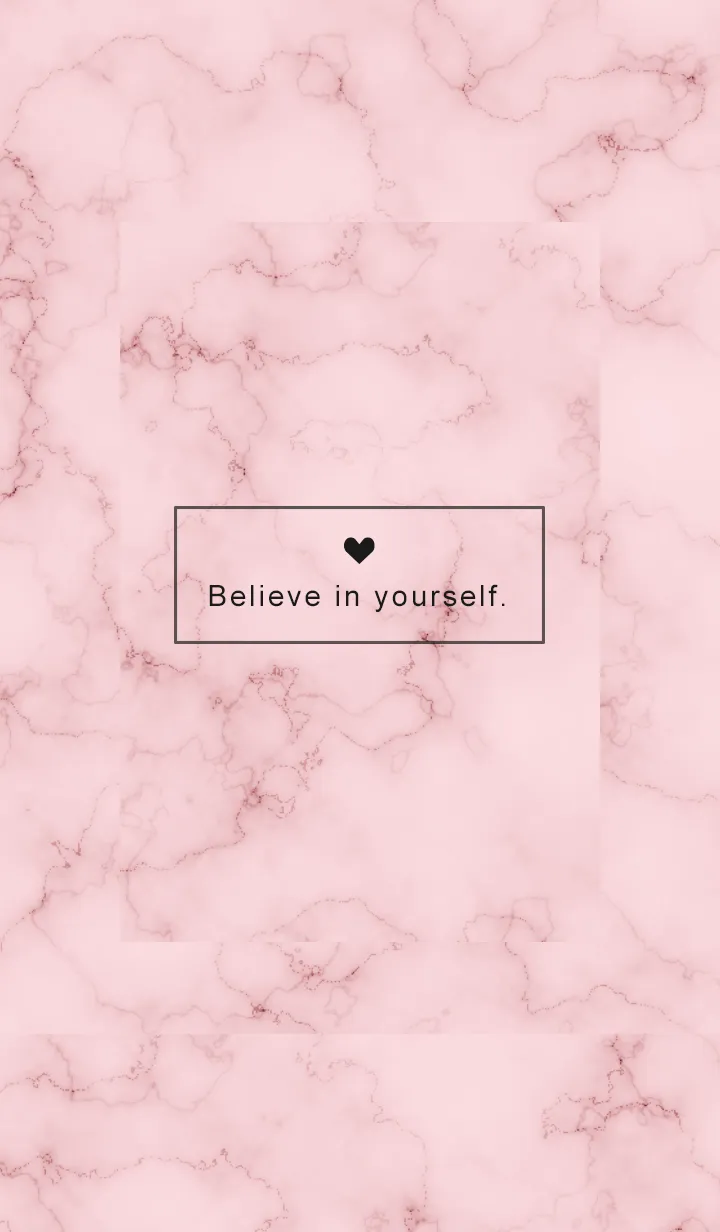 [LINE着せ替え] 「自分を信じて」♥大理石・ピンク6_1の画像1