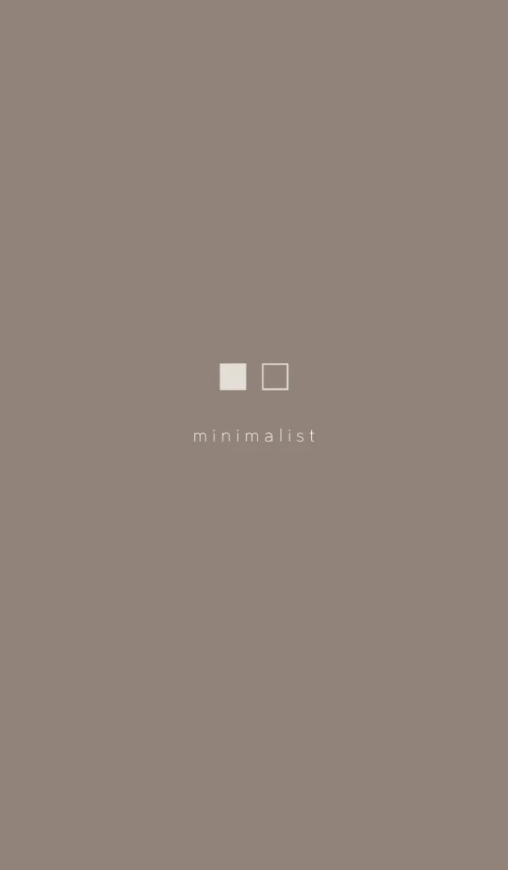 [LINE着せ替え] Minimalist Square #ブラウンベージュの画像1