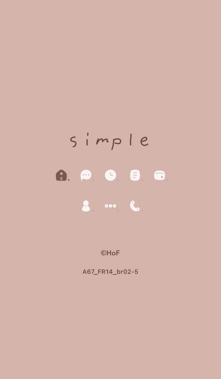 [LINE着せ替え] A67.14_ピンク ブラウン2-5の画像1