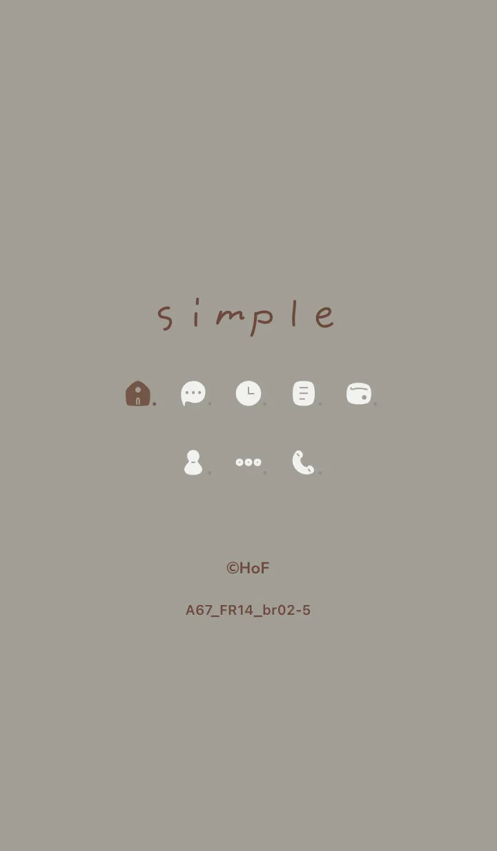 [LINE着せ替え] A67.14_スモーキーアッシュ ブラウン2-5の画像1