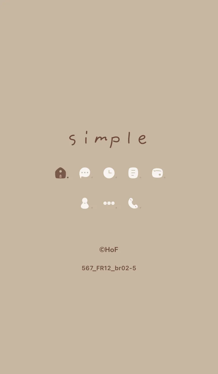 [LINE着せ替え] 567.12_ベージュ4 ブラウン2-5の画像1